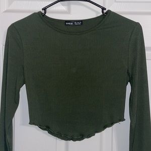 3/$13💞Army Green Crop Top
